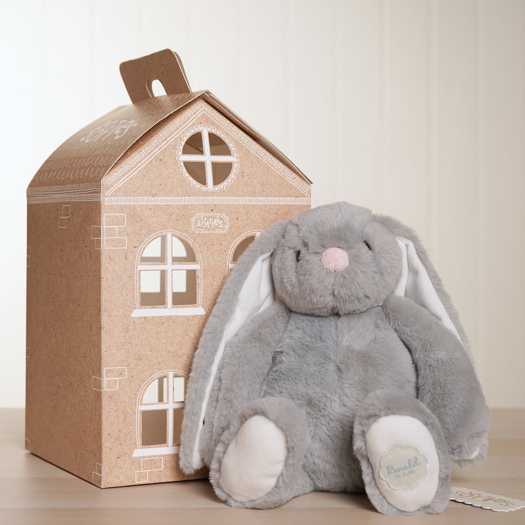 Ronald The Classical Plush Grey Bunny