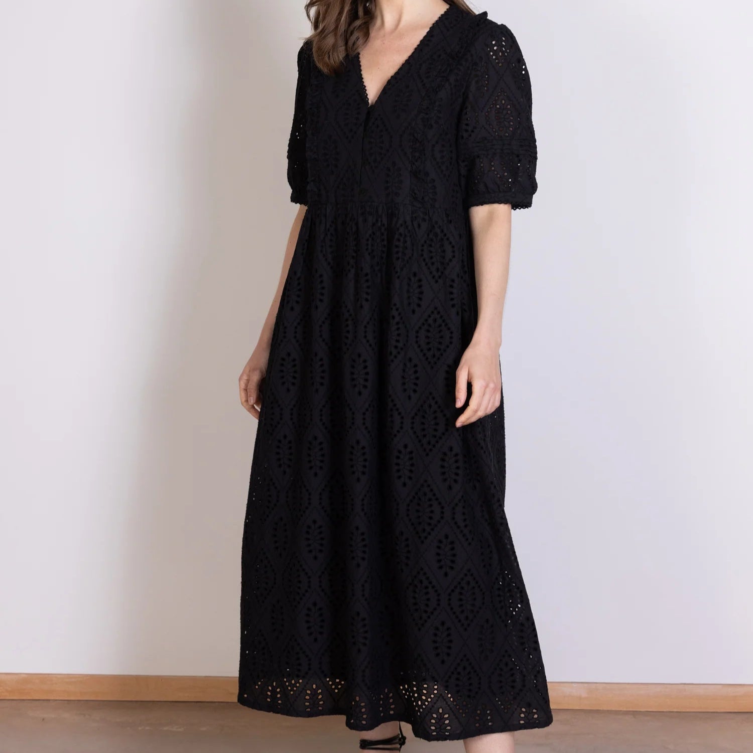 Broderie Anglais Midi Dress