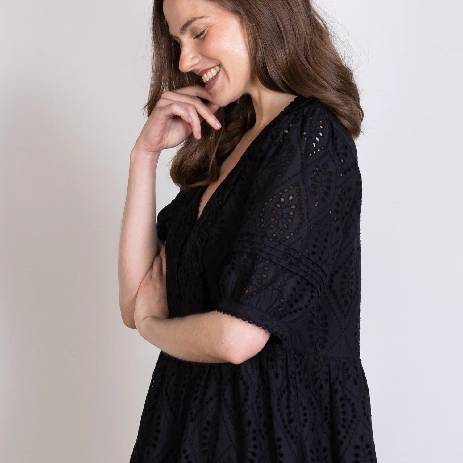 Broderie Anglais Midi Dress