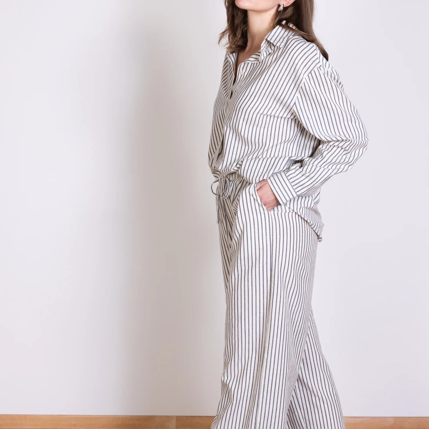 Striped Cotton Oversized Shirt