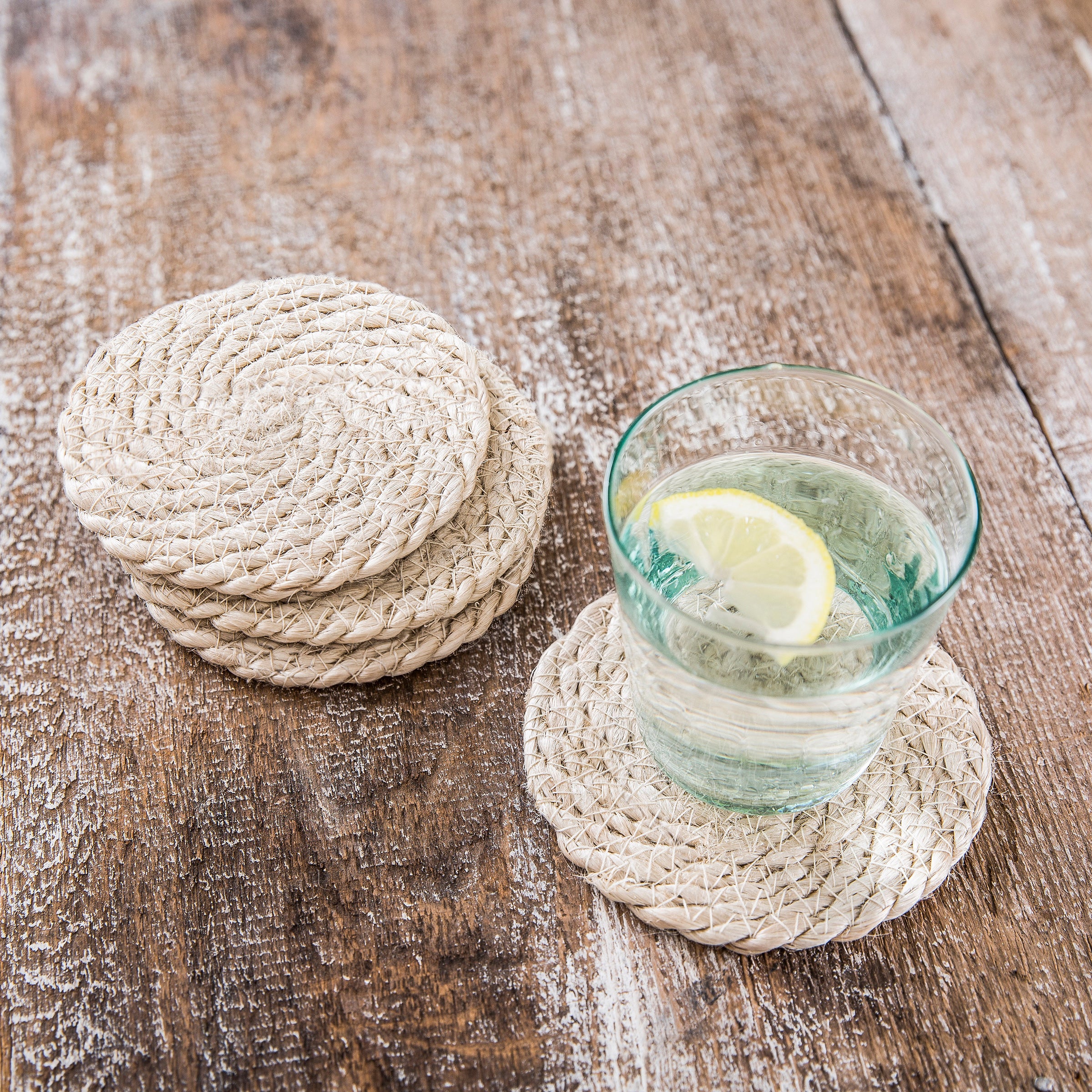 Heyford Jute Round Coasters (Set of 4)