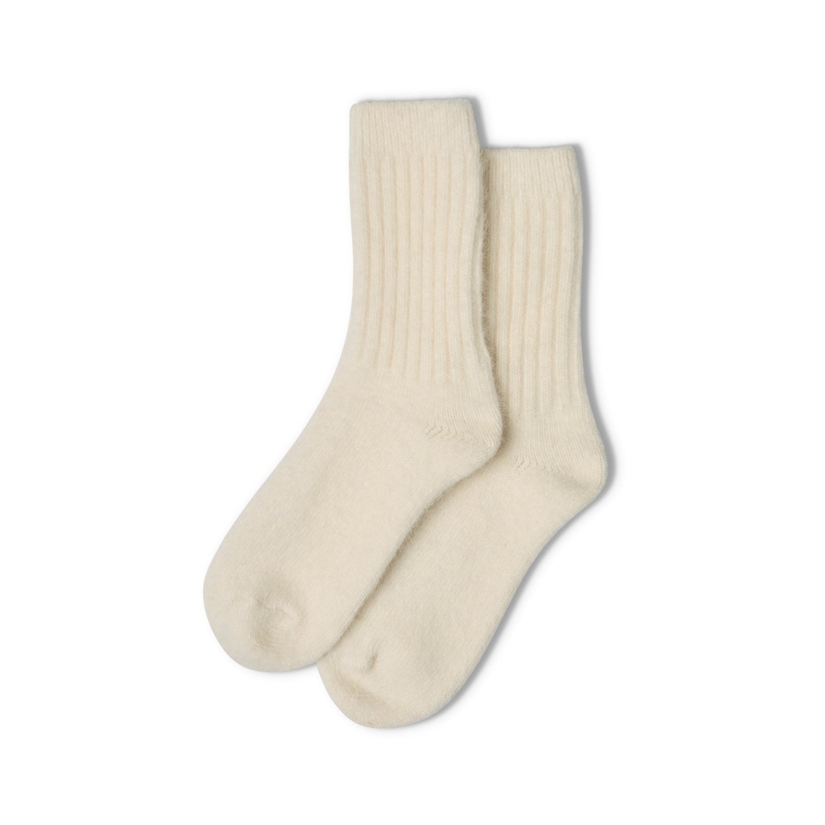 Chalk Soft Angora Sock
