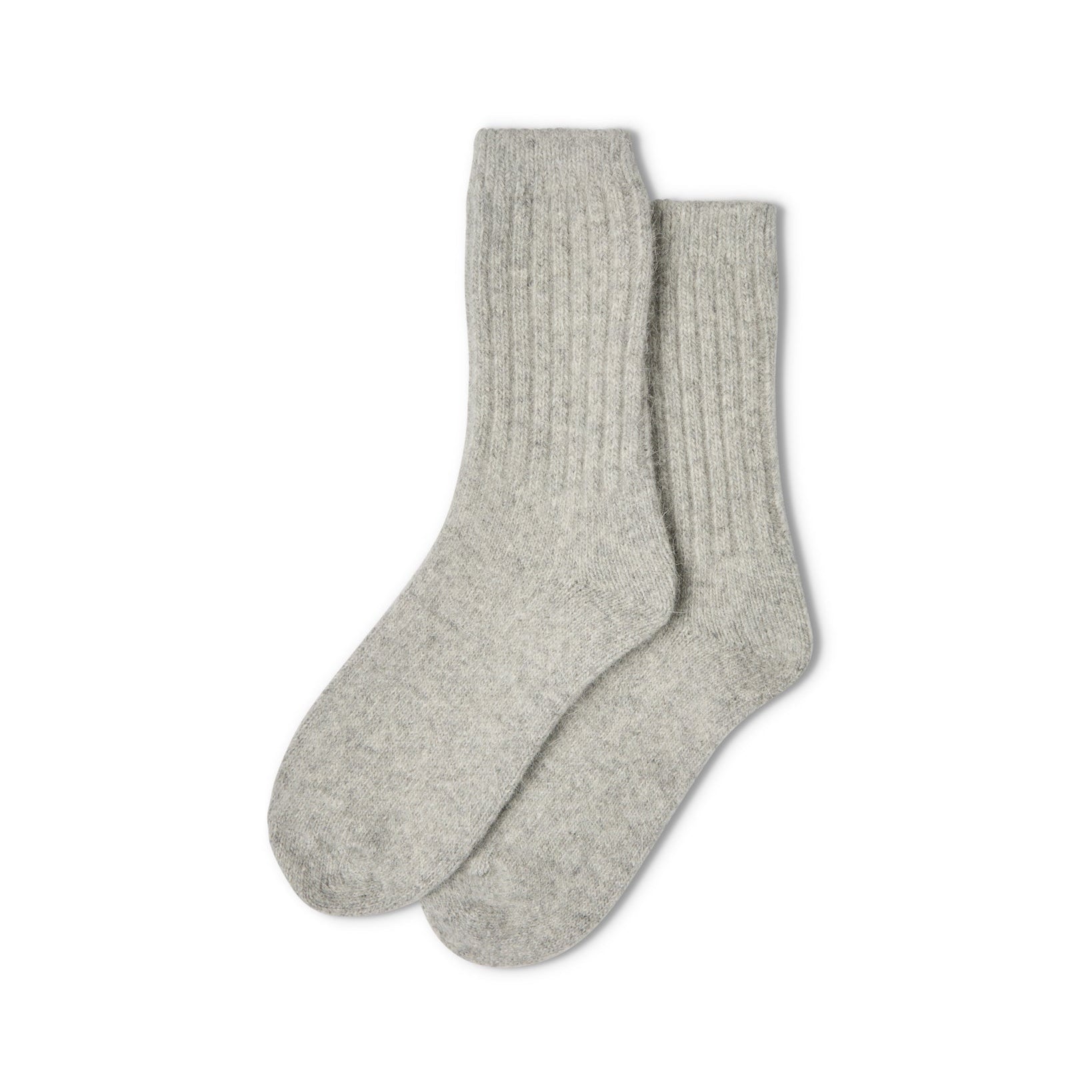 Chalk Soft Angora Sock