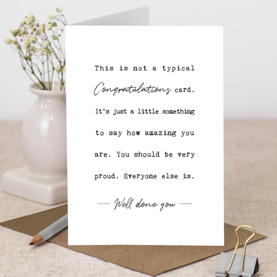 Memo 'Congratulations' Greetings Card