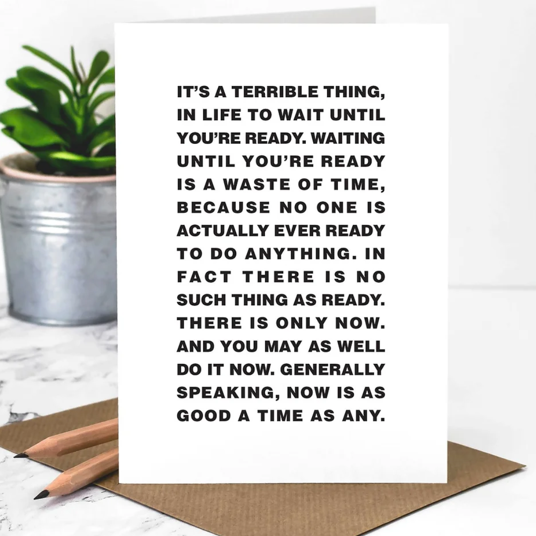 Coulson Macleod Memo 'Now Is Good' Greetings Card