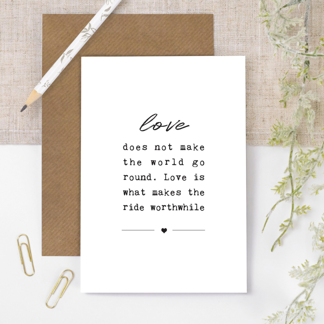 Memo 'Love Worthwhile' Greetings Card