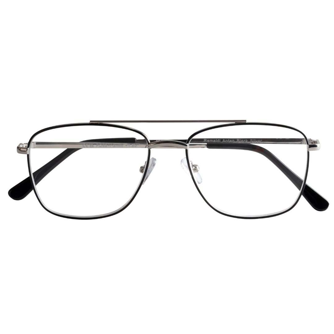 Arden Black Silver Glasses