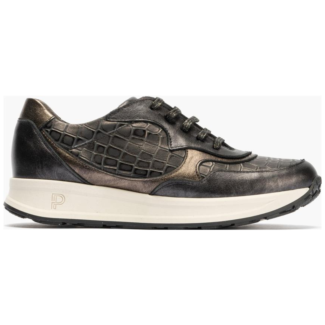 Pitillos Metallic Trainer with Crocodile Print (10204)