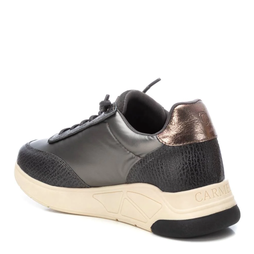 Carmela Grey Leather Trainers