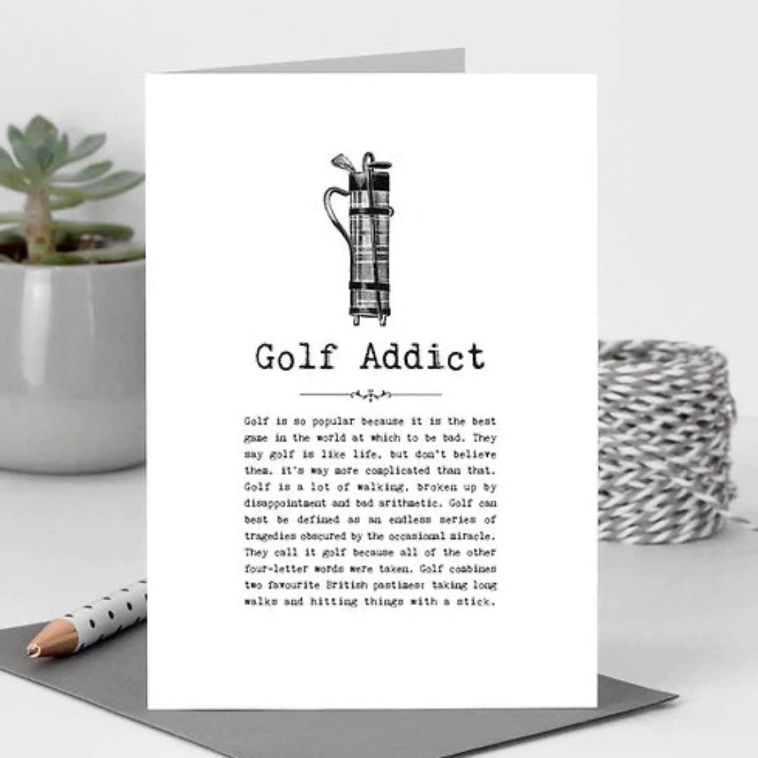 Coulson Macleod Golf Addict Greeting Card