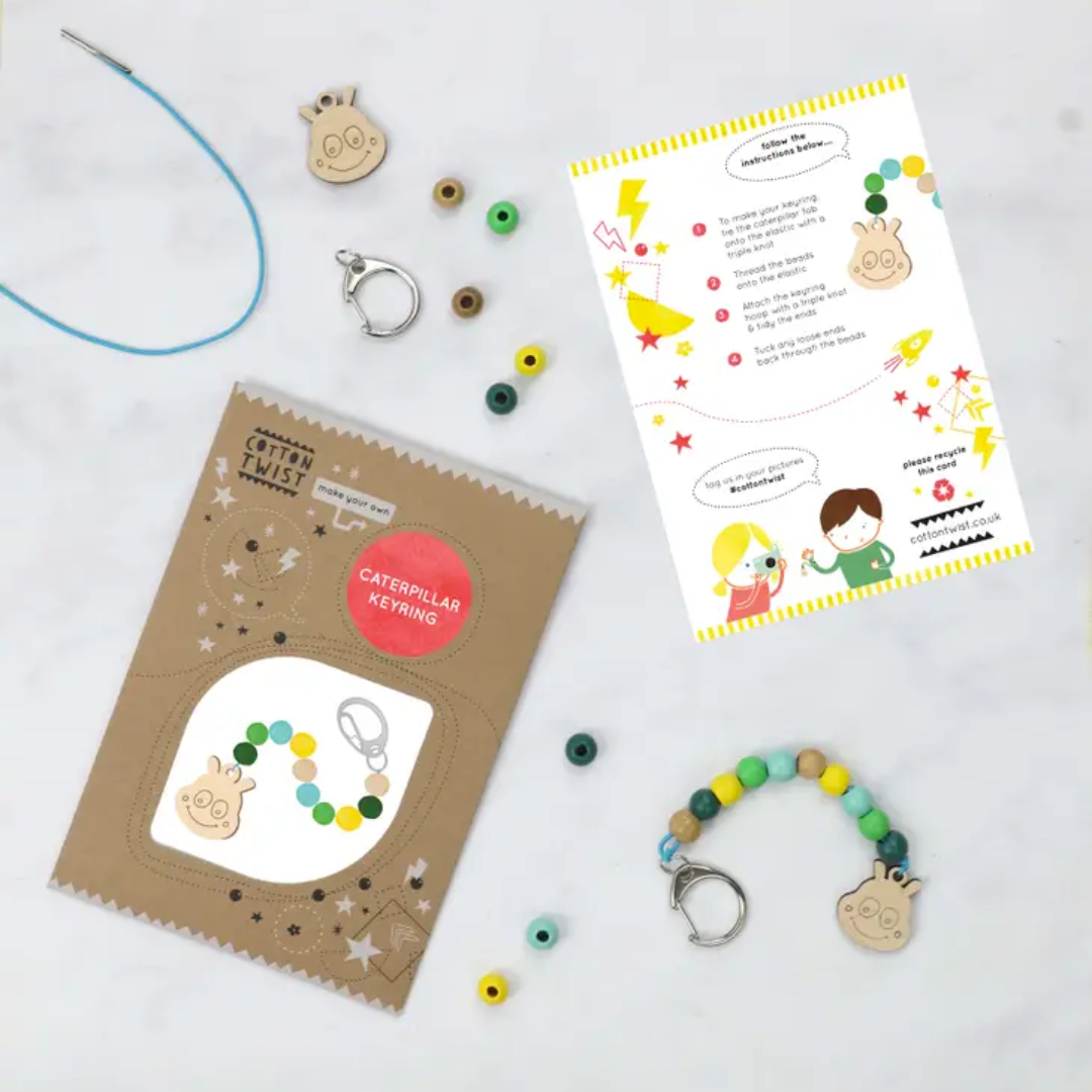 Make Your Own Caterpillar Keyring Kit