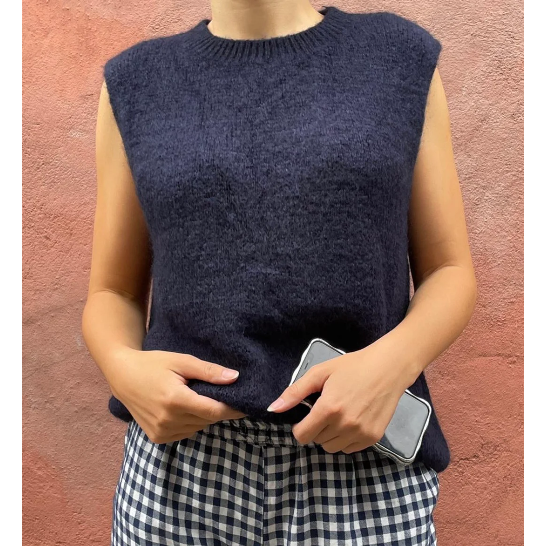 Katherine Mohair Crewneck Vest
