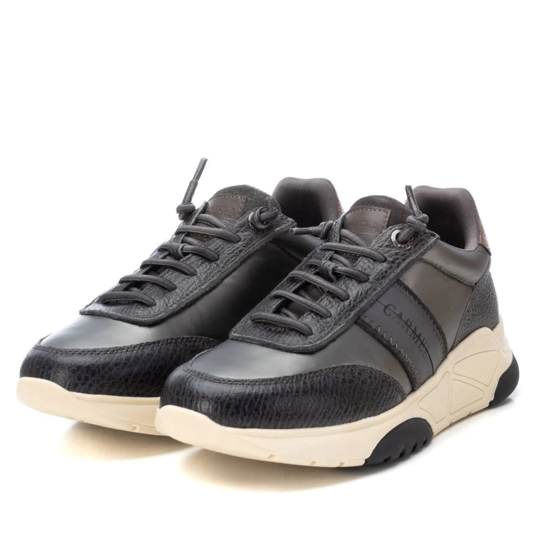 Carmela Grey Leather Trainers