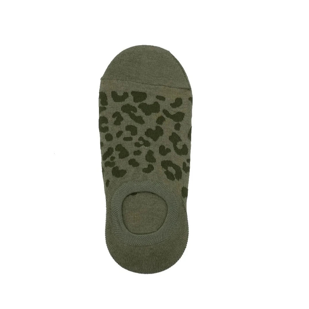 Leopard Print Trainer Socks