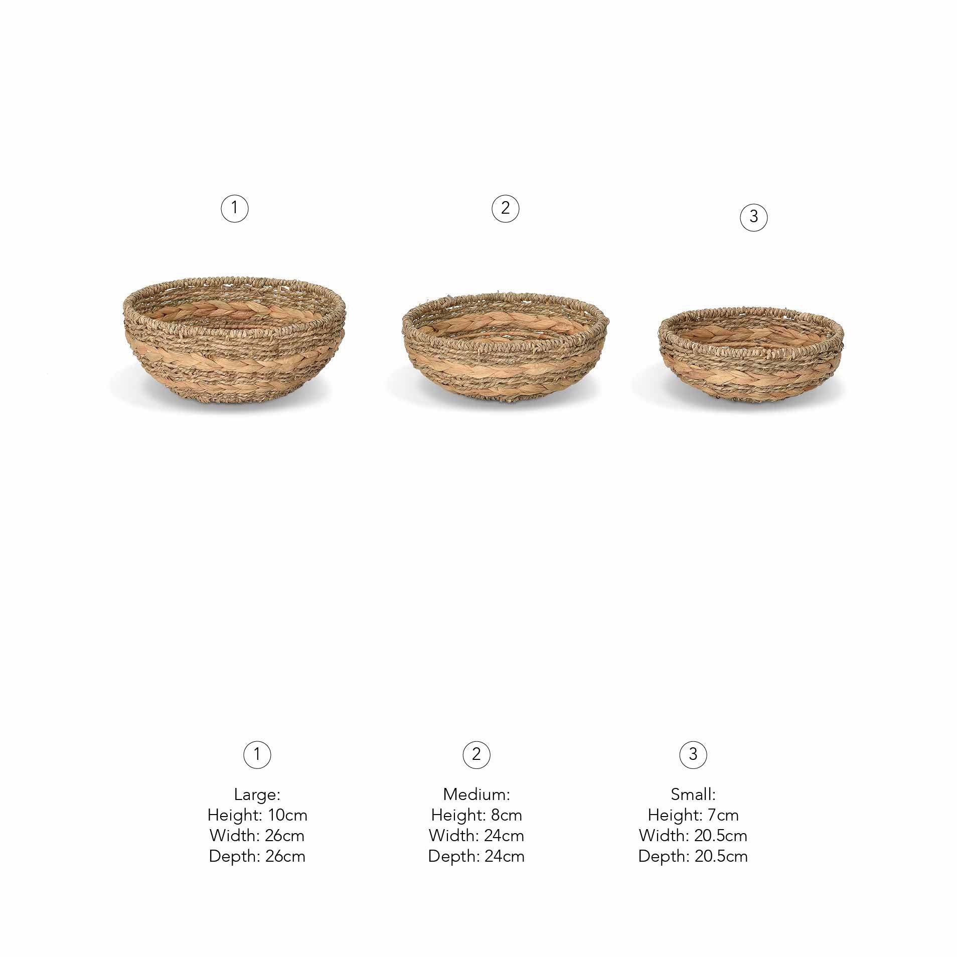 Bayford Woven Round Bowls (Set of 3)