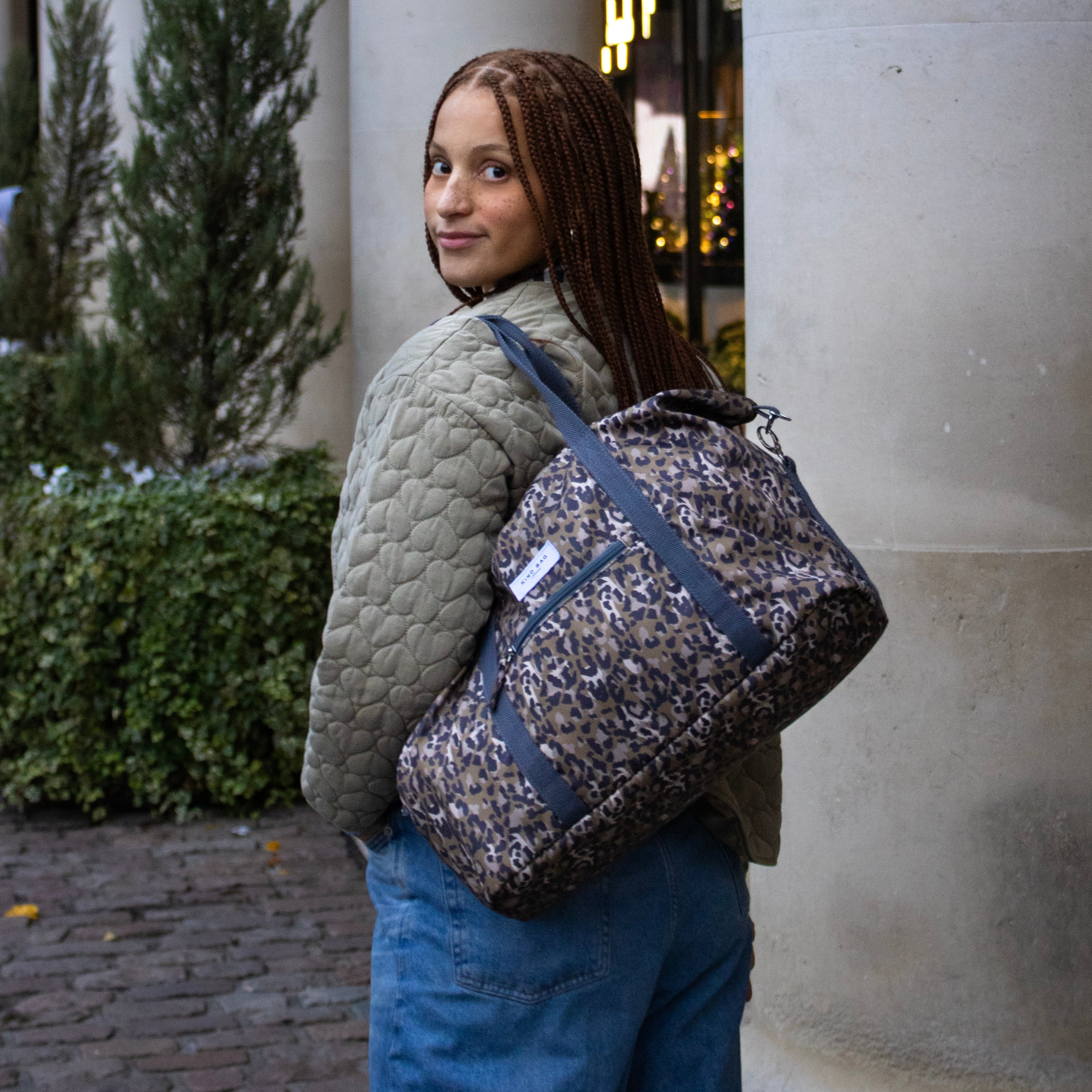 KIND Bags Leopard Print Weekend Bag