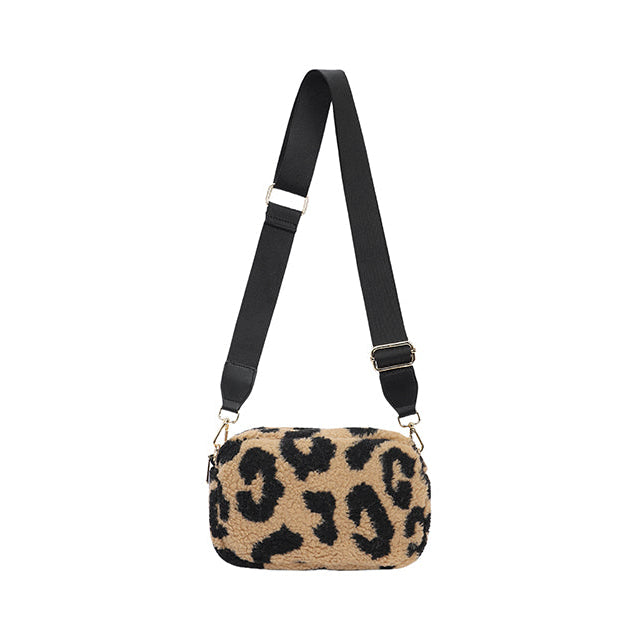 Leopard Bouclé Cross Body Bag