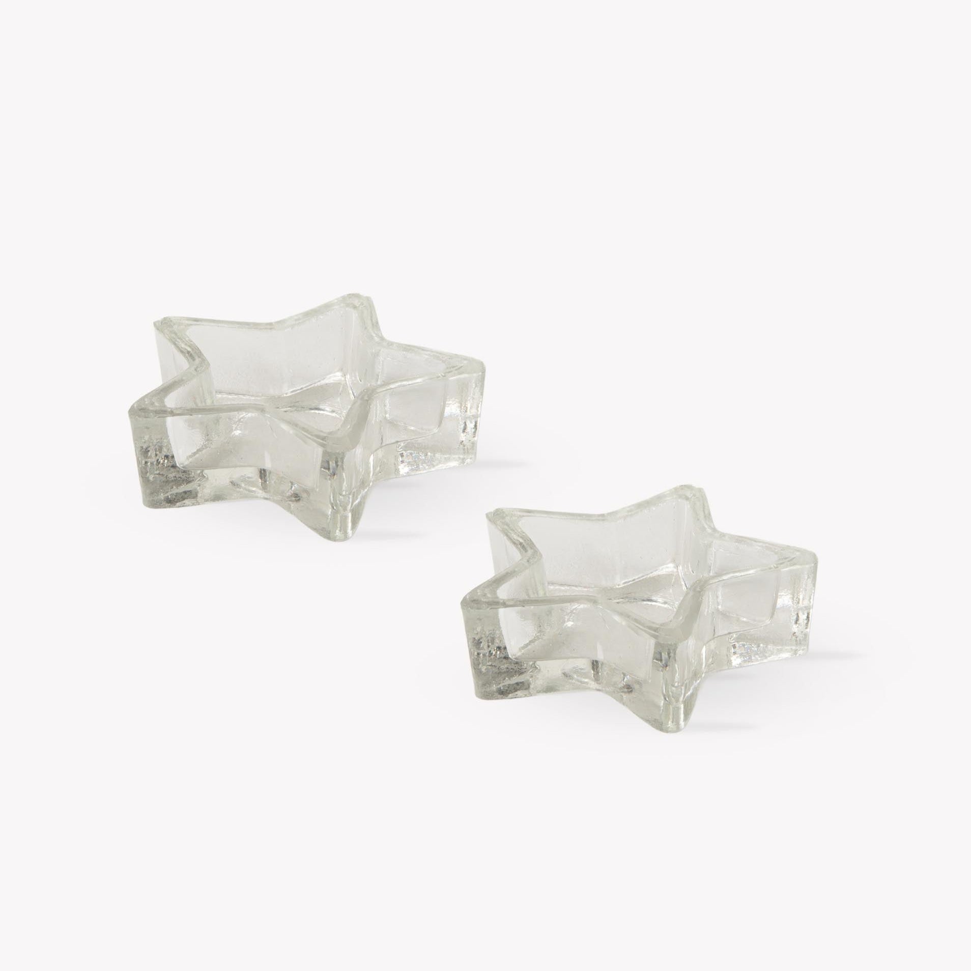 Leverton Star Recycled Glass Tealight Holders