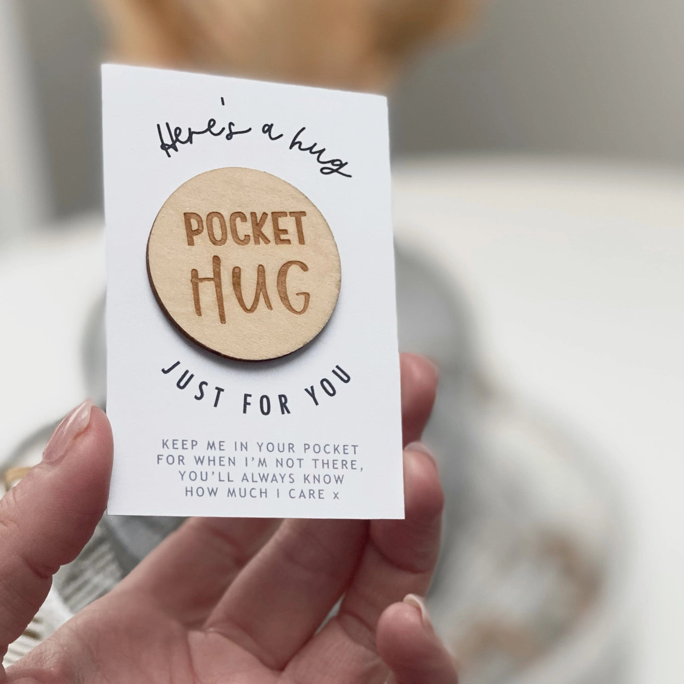Jodie Gaul & Co Wooden Pocket Hug