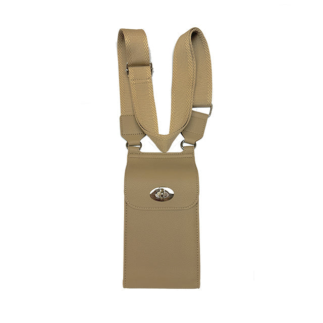 Vegan Twist Lock Phone Purse Bag