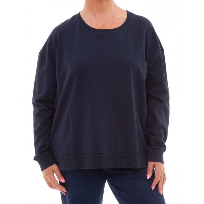 Loopback Zip Detail Sweatshirt