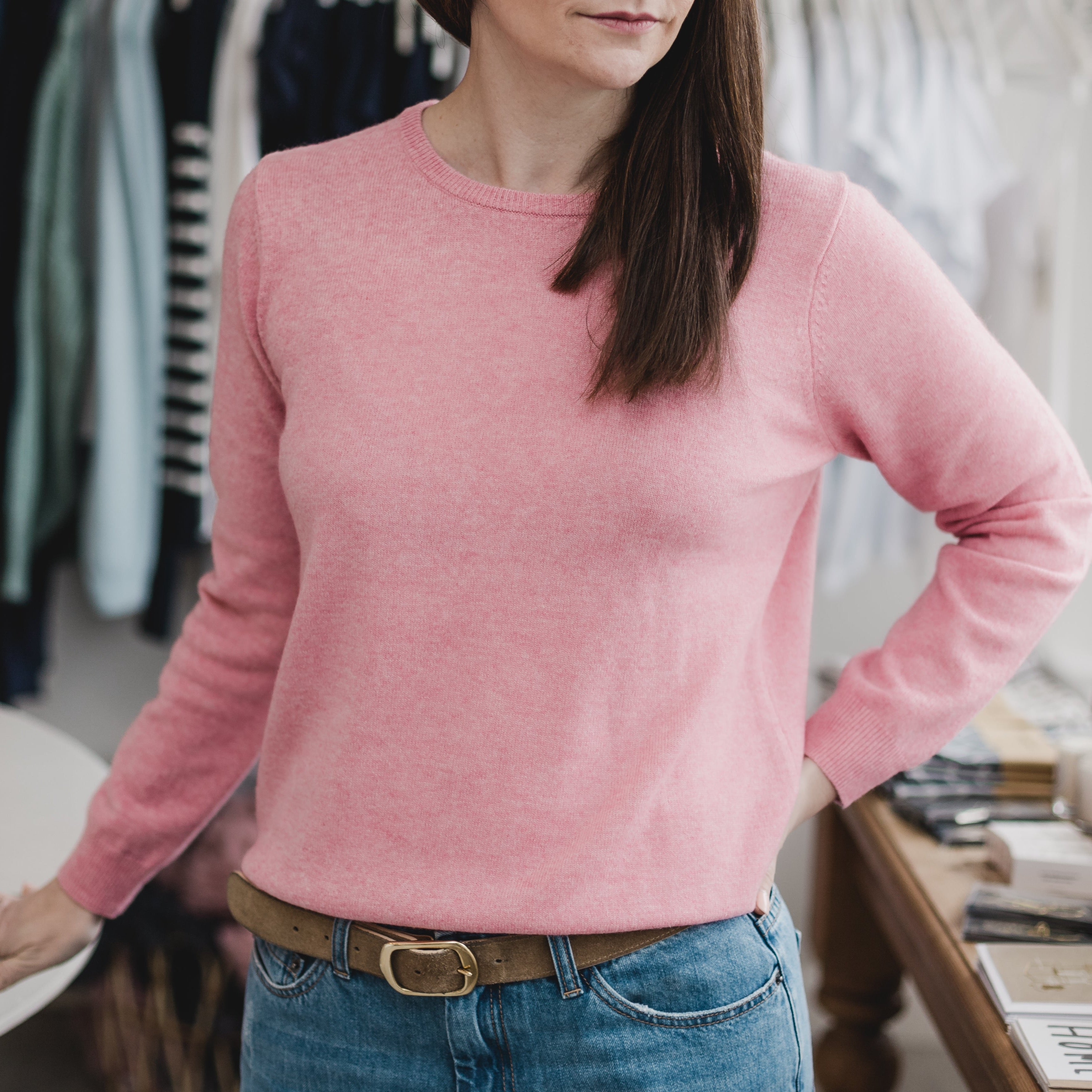 Cashmere & Merino Wool Crew Neck Jumper