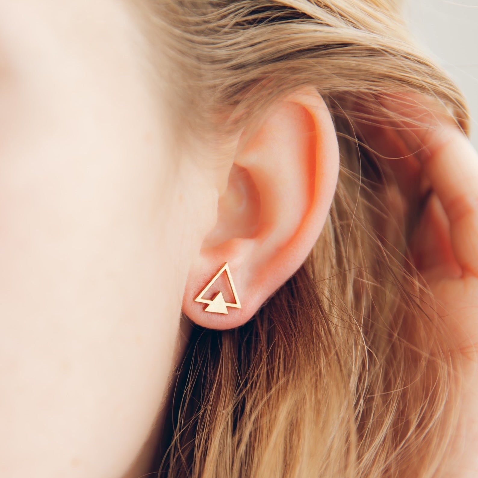 Geometric Triangle Earrings