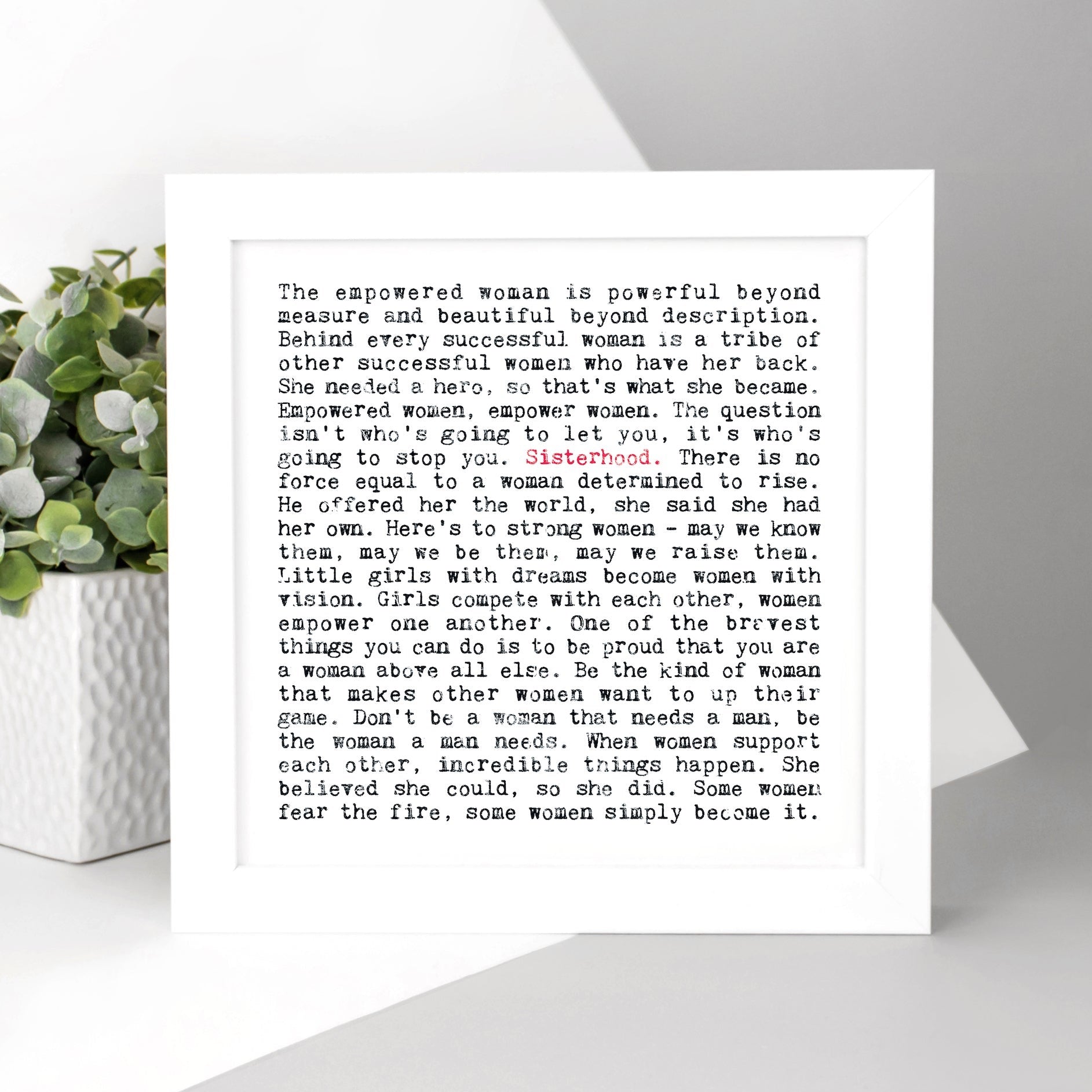 Gift Boxed Framed Wise Words Prints