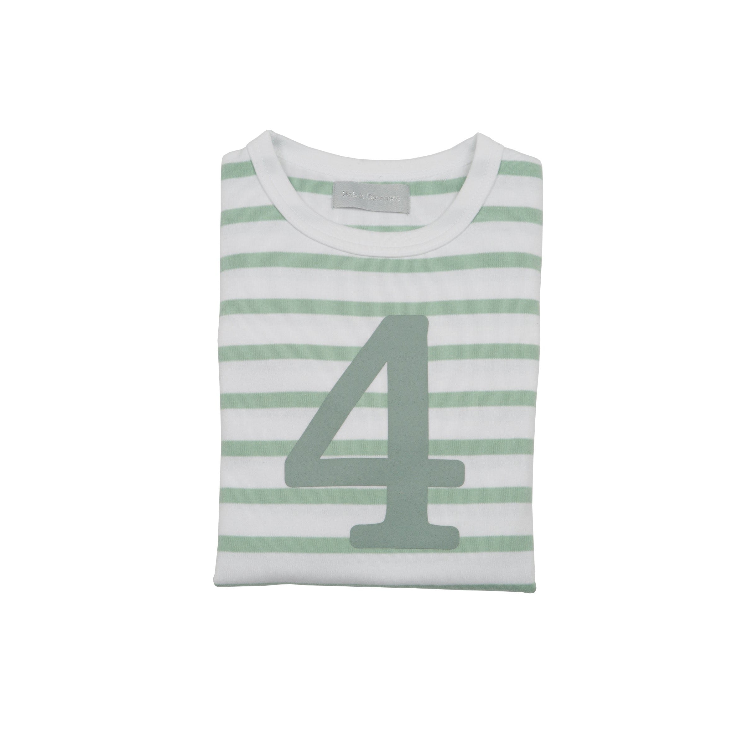 Bob and Blossom Seafoam & White Breton Number Top