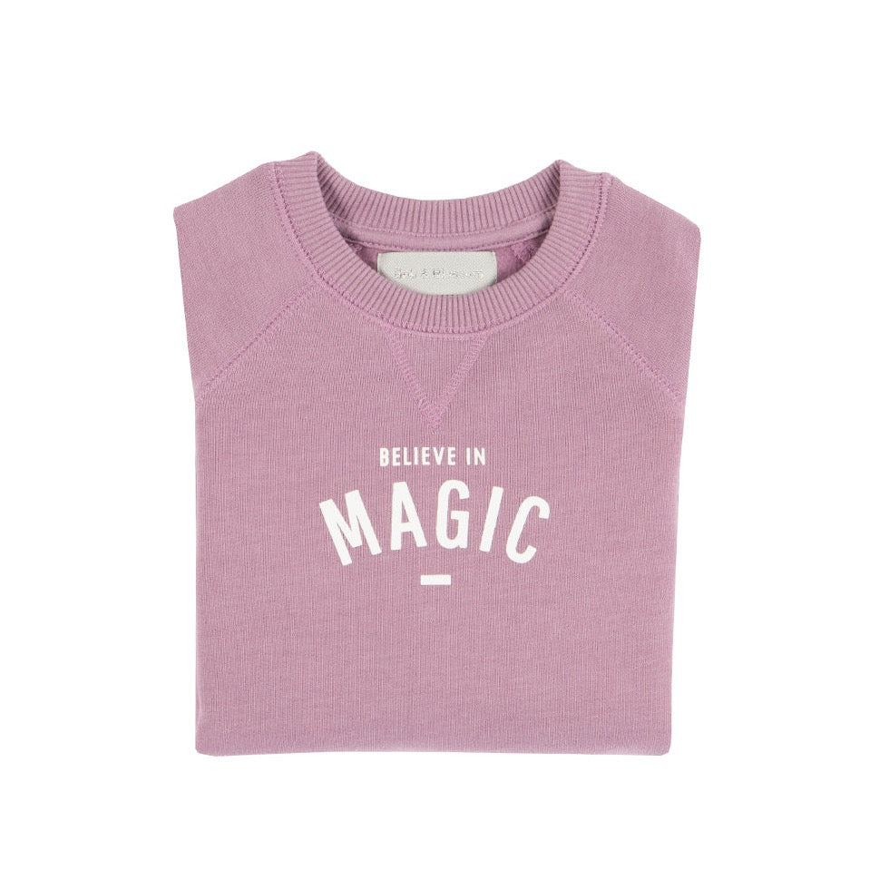 Bob and Blossom Violet 'Believe In Magic' Sweatshirt