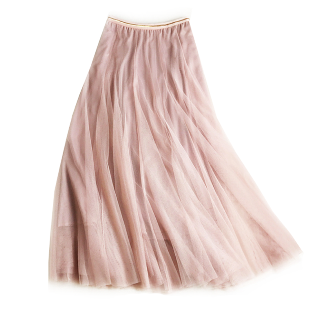 White Leaf Tulle Skirt