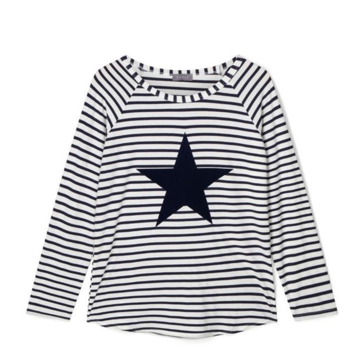 Chalk Fleur Stripe Top With Star