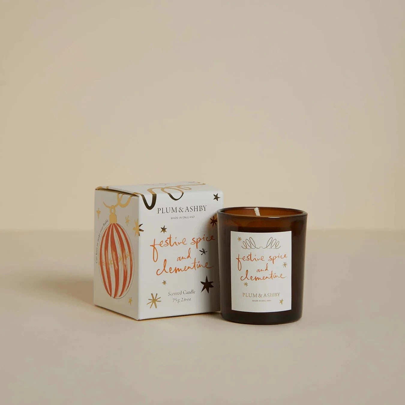 Plum & Ashby Festive Spice & Clementine Votive Candle