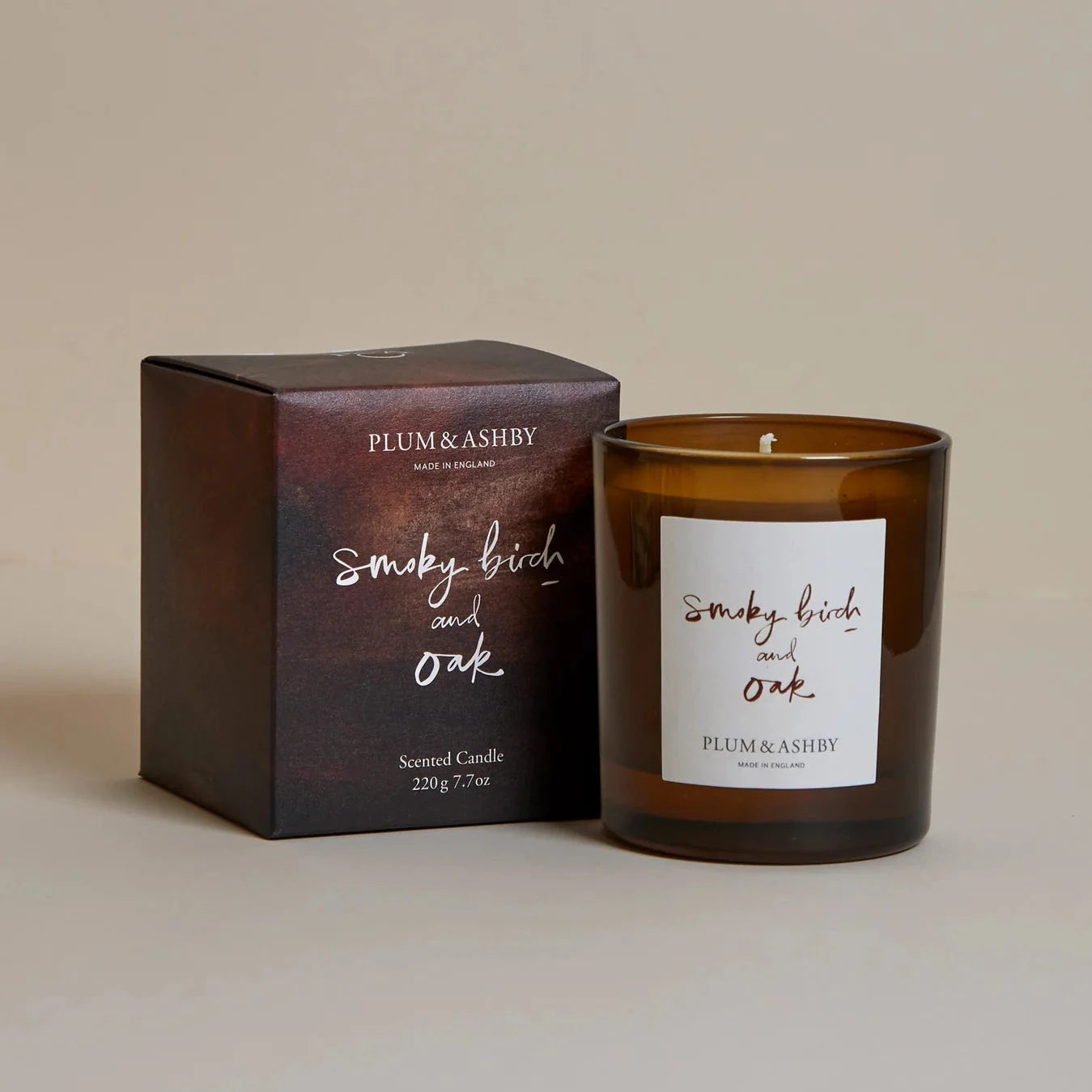 Plum & Ashby Smokey Birch & Oak Candle