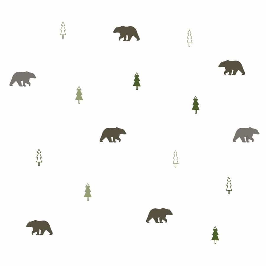 Bear Forest Woodland Wall Sticker Pack