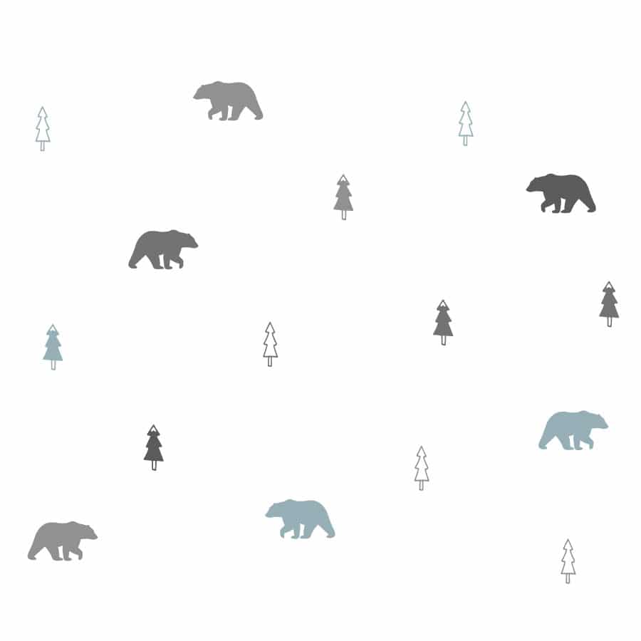 Bear Forest Woodland Wall Sticker Pack