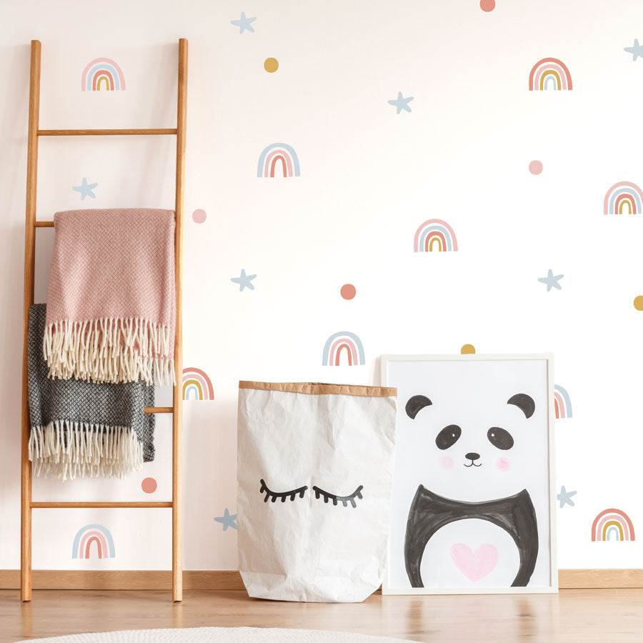 Rainbow & Stars Wall Sticker Pack