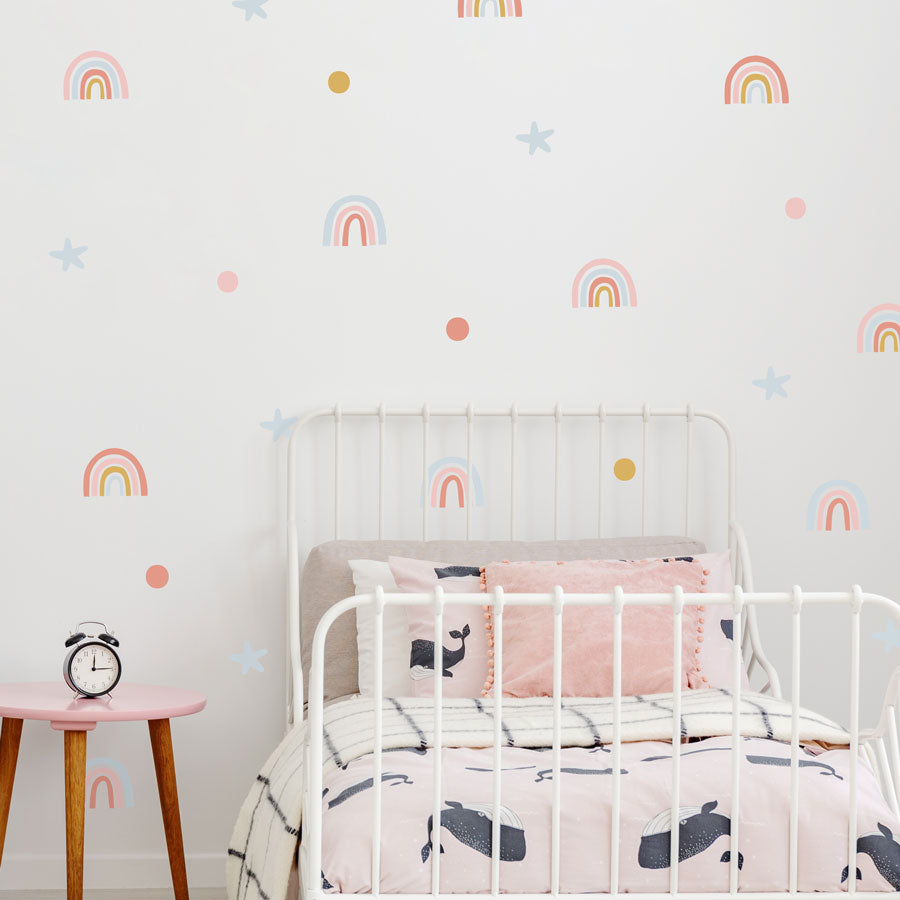 Rainbow & Stars Wall Sticker Pack