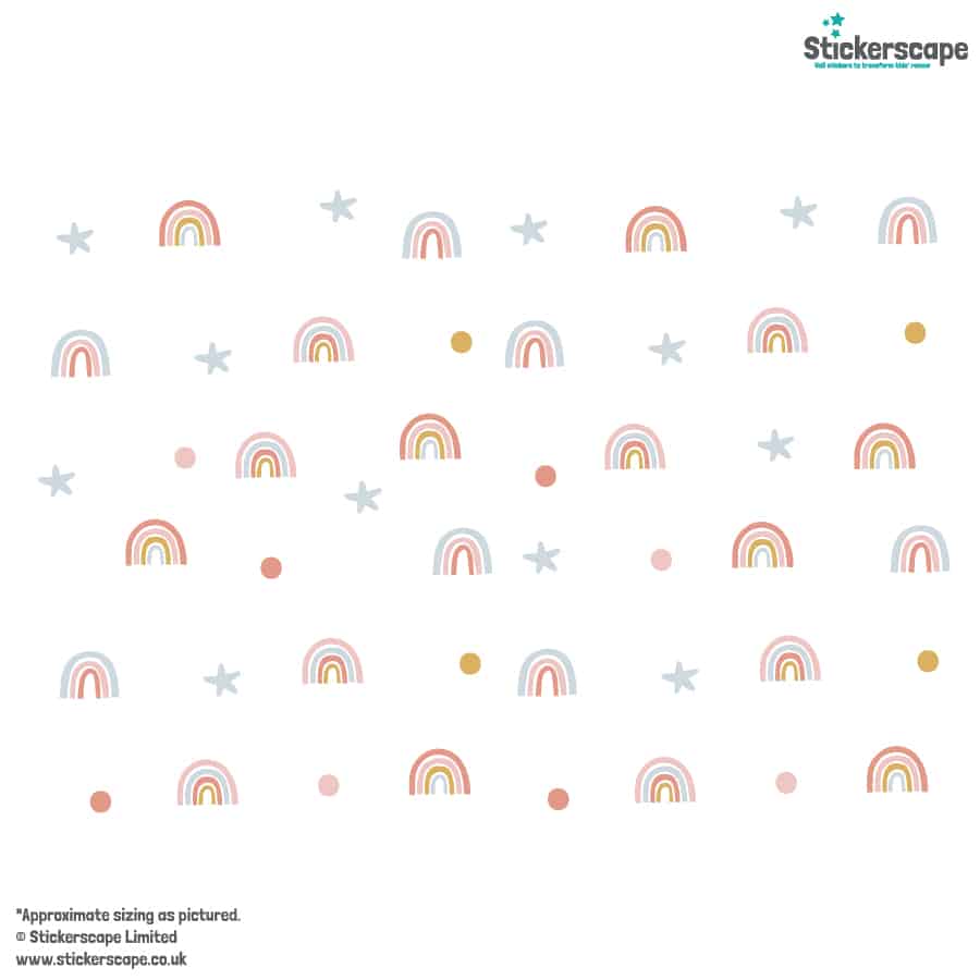 Rainbow & Stars Wall Sticker Pack