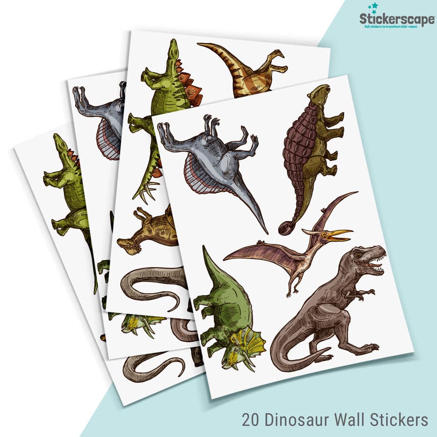 Dinosaur Wall Sticker Pack