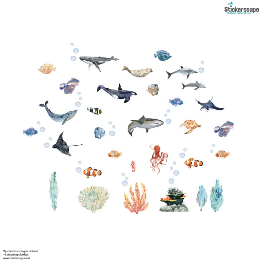 Underwater Wall Sticker Pack