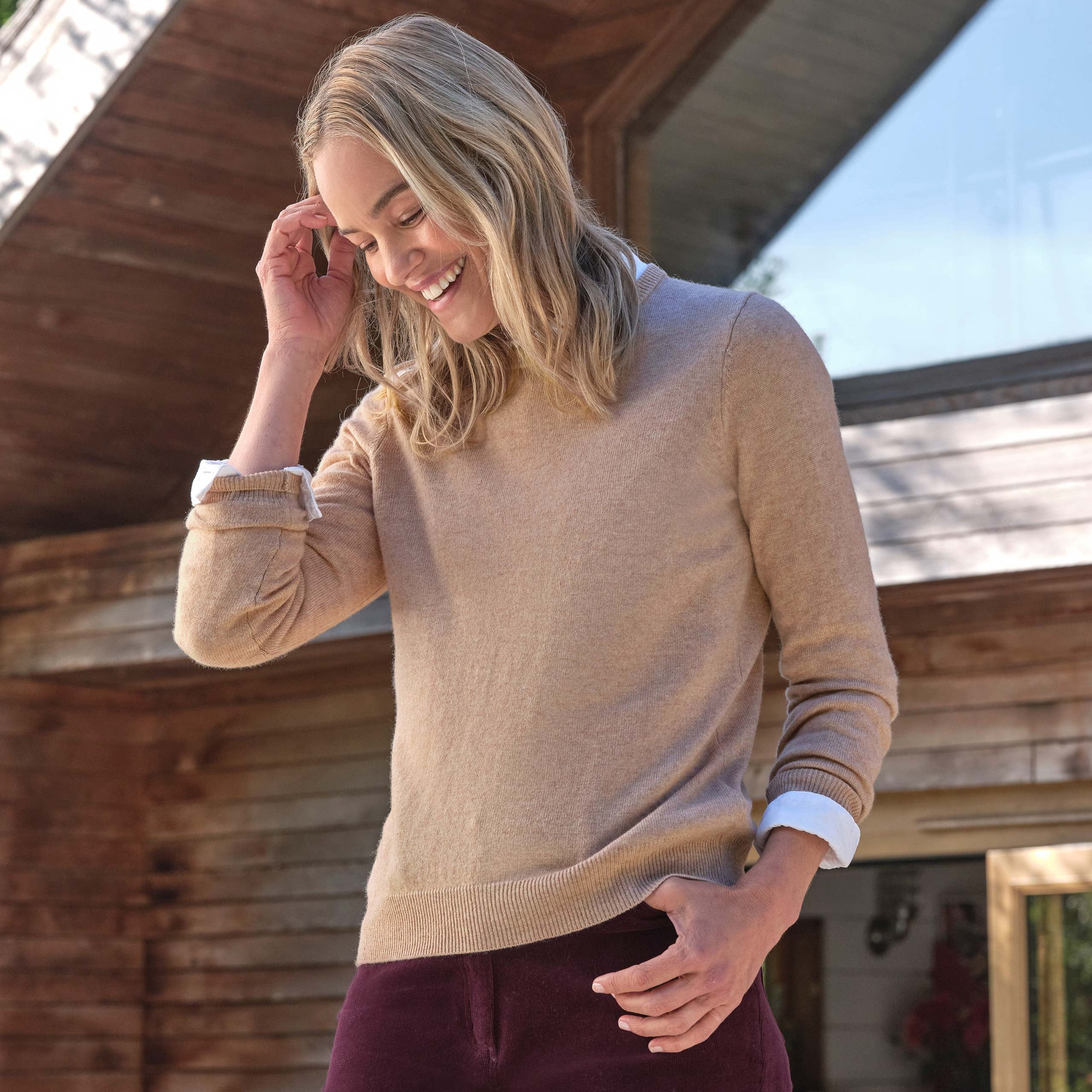 Cashmere & Merino Wool Crew Neck Jumper