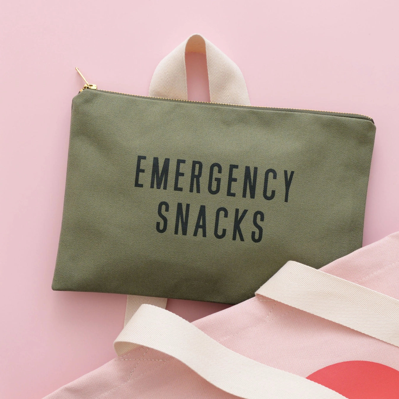 Emergency Snacks - Olive Green Pouch