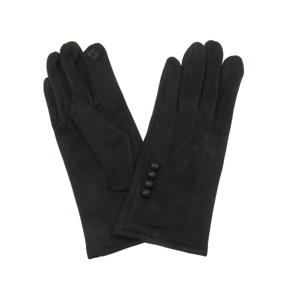 Suede Button Gloves