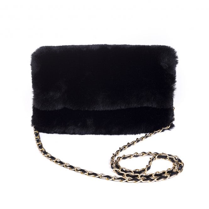 Faux Fur Cross Body Clutch Envelope Bag