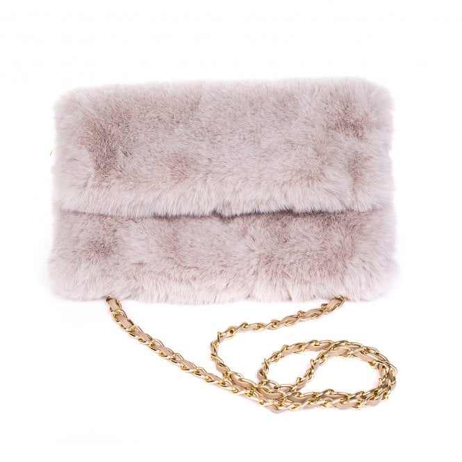 Faux Fur Cross Body Clutch Envelope Bag