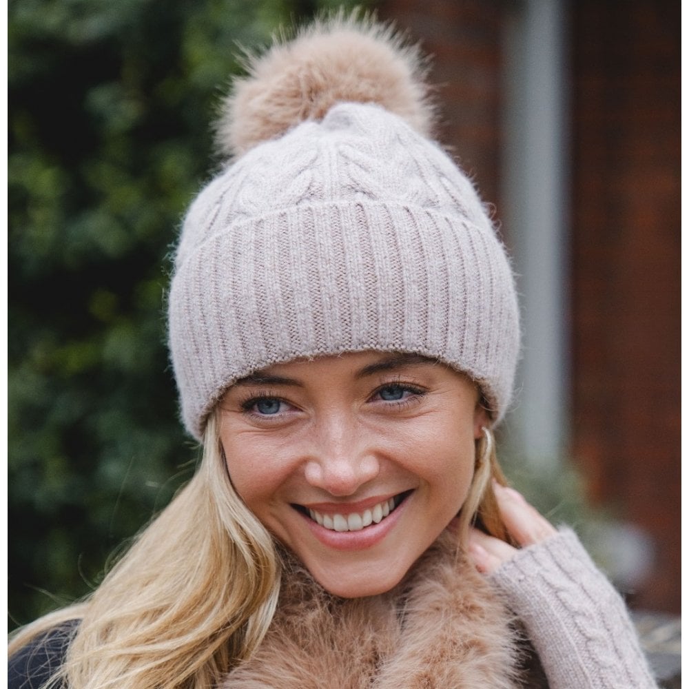 Cable Knit Bobble Hat