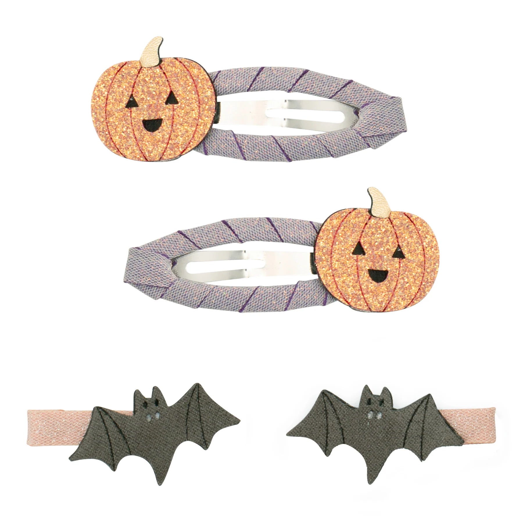 Mimi & Lula Pumpkin & Bat Clip Set