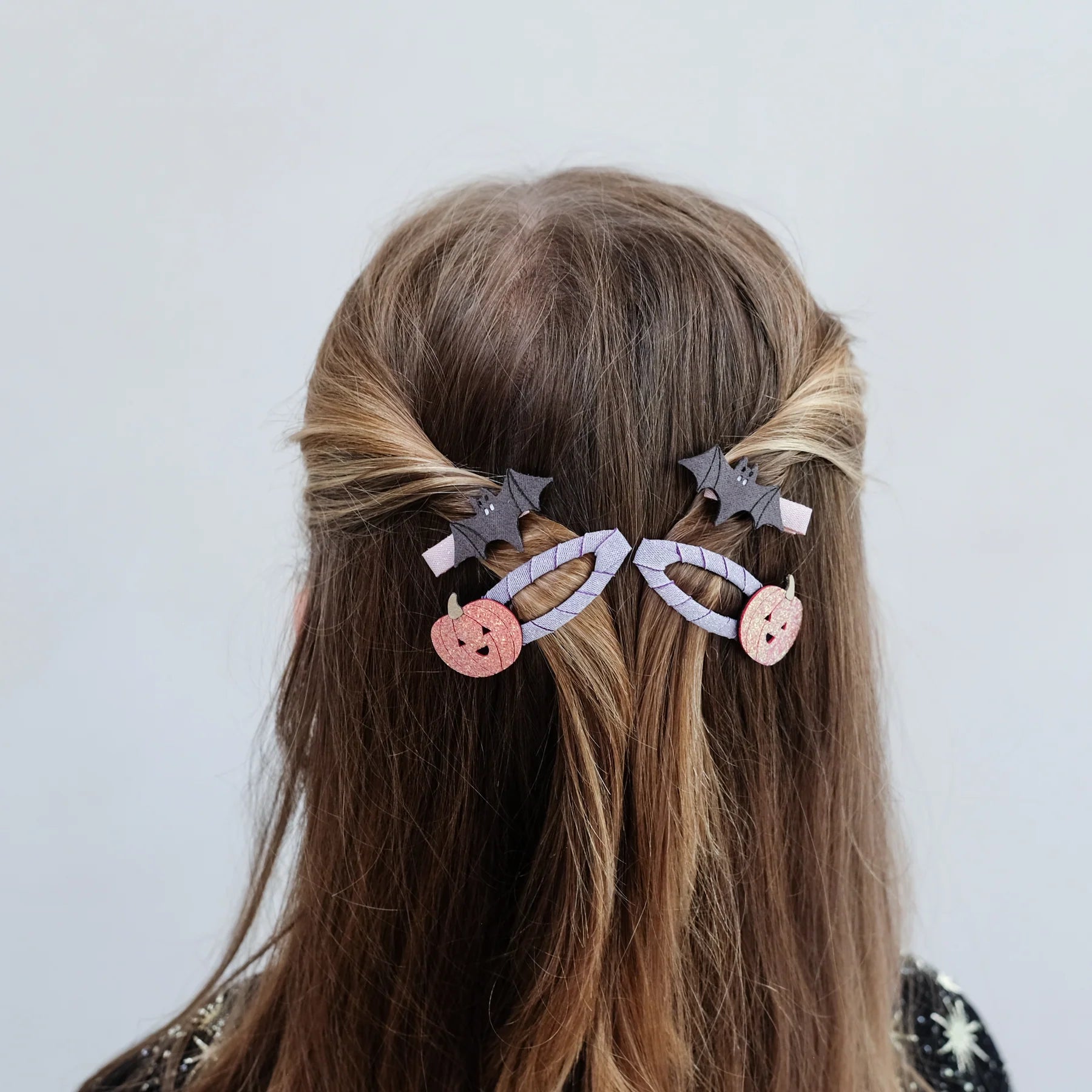 Mimi & Lula Pumpkin & Bat Clip Set