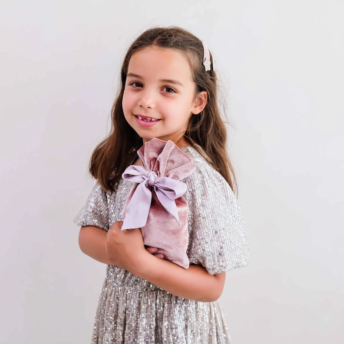 Mimi & Lula Pink Velvet Hair Accessories Gift Pouch